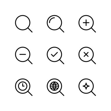 Arama simgesi ayarlandı. Büyüteç simgesi. Simgeyi yakınlaştır.