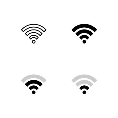 Wifi sembolü simgesi. Bağlantı simgesi. İnternet simgesi.