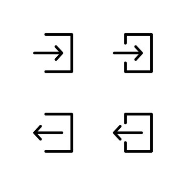 Giriş ve Çıkış simgesi ayarlandı. Girin ve simge setini imzalayın.