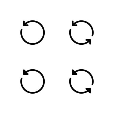 Çember ok simgesi ayarlandı. Simgeyi döndür. Simgeyi tazele.