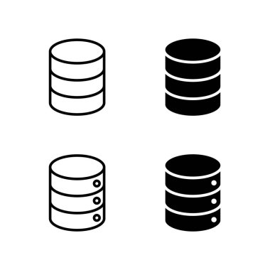 Veritabanı simgesi seti. veritabanı vektörü simgesi
