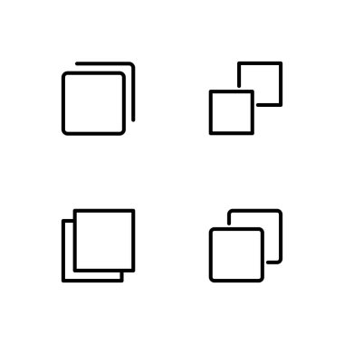 Kopya simgesi ayarlandı. Belge kopyasının simgesi. Dosya kopyalama simgesi.