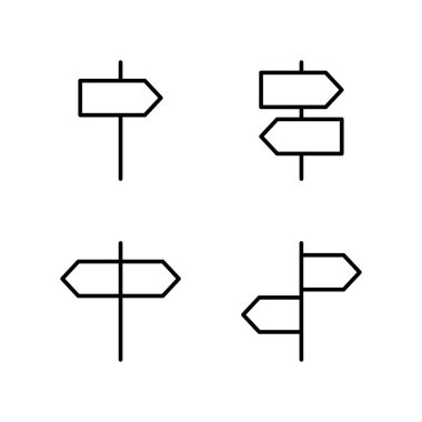 İşaret direği simgesi ayarlandı. İmza simgesi. Konum.