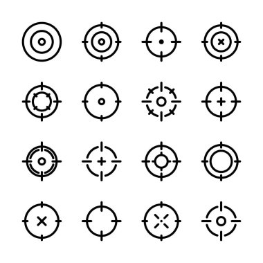 Hedef simgesi ayarlandı. İş hedefi ikonu. Hedef simgesi.