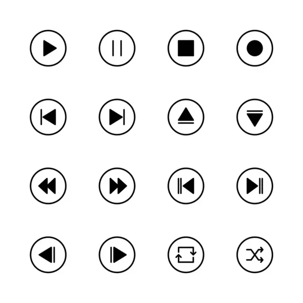 Ortam oynatıcı simgesi seti. Simge setini çal. 
