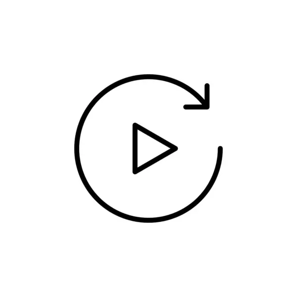 Çizgi simgesi vektörünü tekrar oynat. Simgeyi tekrarla.