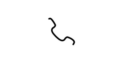 Telefon çağrı ikonu animasyonu. Çizgi ikon animasyonunu ara. Simge canlandırması.