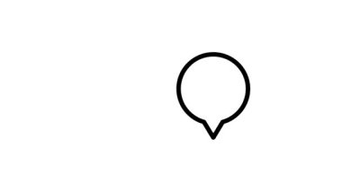 Sohbet ikonu. Mesaj, Konuşma, İletişim simgesi animasyonu. Simge canlandırması.