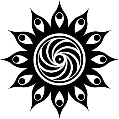 Çiçeksel el çizimi mandala, meditasyon ve yoga, yetişkin rahatlaması, çember şekli çocuklar ve yetişkinler için eşsiz mandala tasarımı