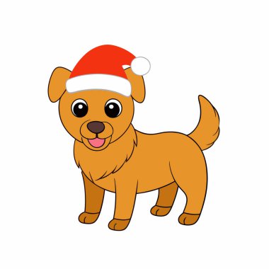 Noel Baba Şapkalı Komik Noel Köpeği