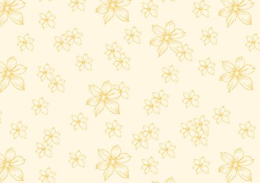 vektörsüz el çizimi deseni. Çiçekler. Basit çiçek dokusu.