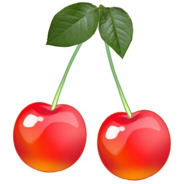 vişneli meyve ikonu çizgi film vektörü. Meyve. meyve ikonu yemeği