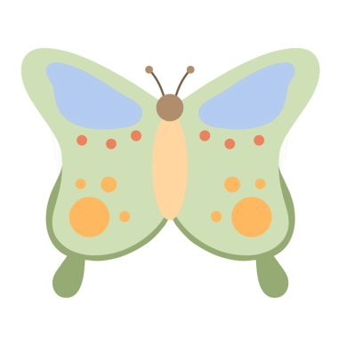 Kelebek düz simgesi beyaz arkaplanda izole edildi. vektör, resimleme