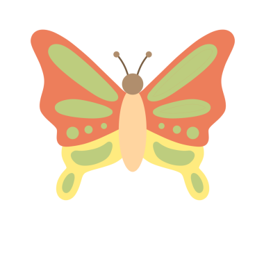 Beyaz arka plan üzerinde kelebek vektör çizim.