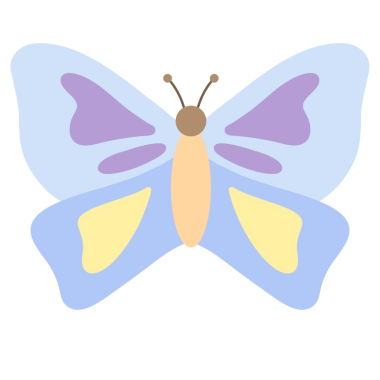 Kelebek düz ikonu, vektör çizimi, doğa ve güzellik