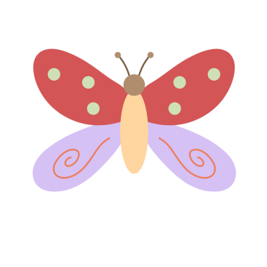 düz simgesi, vektör, illüstrasyon kelebek