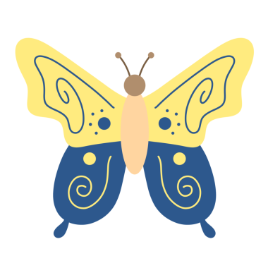 Kelebek simgesi vektör illüstrasyonu