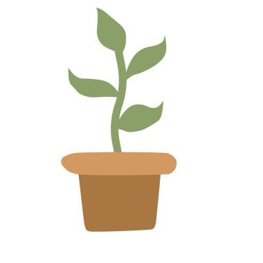 Beyaz arkaplanda izole edilmiş saksı bitkisi - vektör illüstrasyonu