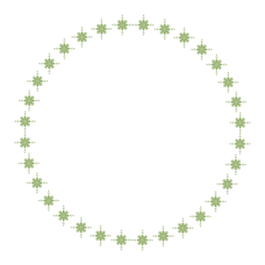 vektör yeşil daire çerçevesi.