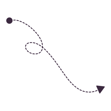 Oklu el çizimi karikatür karalaması