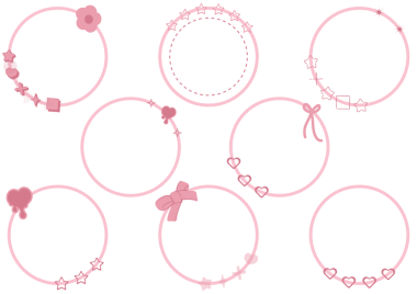 Farklı el çizimi vektör çember çerçeveleri kümesi.