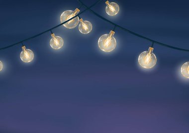 Bir ampul ışığının dikey çekimi