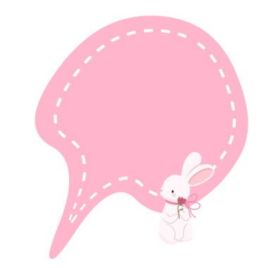 sevimli çizgi bunny ile konuşma balonu