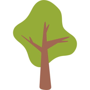 ağaç düz stil ikonu, vektör çizim