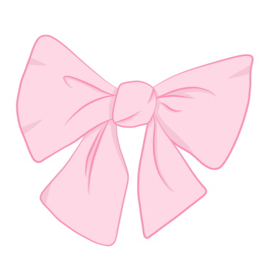 Pembe yay, kurdele, vektör illüstrasyonu