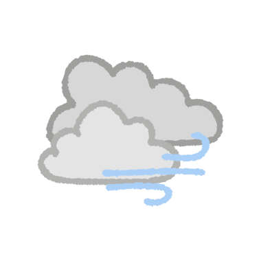 Hava ikonu vektör illüstrasyonu. Rüzgarlı bulut