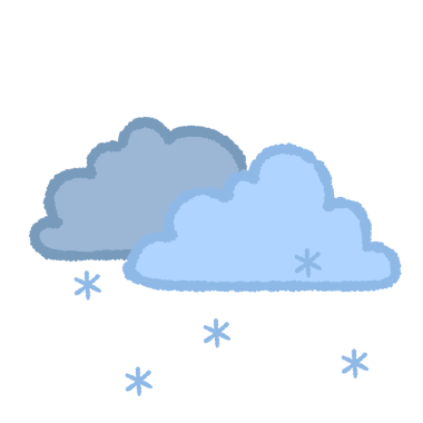 Bulut karı kış hava durumu simgesi düz bir şekilde