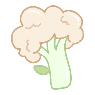 karikatür karalama karnabahar, sebze, vektör illüstrasyonu