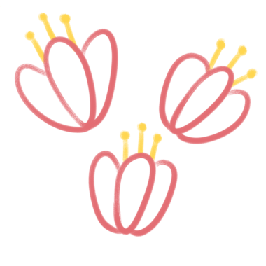 çiçek vektör simgesi, karalama illüstrasyonu 