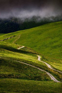 Col de Pailheres pictures. This mountain located in the Arige department, in the French Pyrenees. This pass culminates at an altitude of 2,001 meters above the town of Mijans in the Pyrenees mountains. clipart