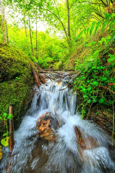 Escouloubres Vadisi 'nin manzarası karın altında, Pireneler' de, Fransa 'da