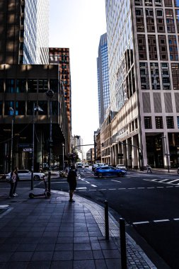 Frankfurt 'un iş bölgesinin manzarası..