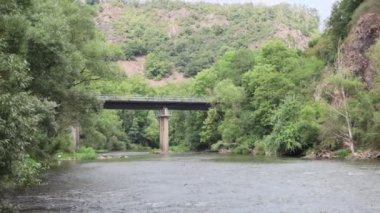 Nehir ve ormanlı güzel bir manzara.