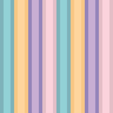 Pastel dikey çizgiler tereyağı sarısı, deniz mavisi yeşili, mor ve pembe gül ev ya da oda dekorasyonu, yorgan ve giysi kumaşları ya da kağıt ürünleri için mükemmel bir desen oluşturur..