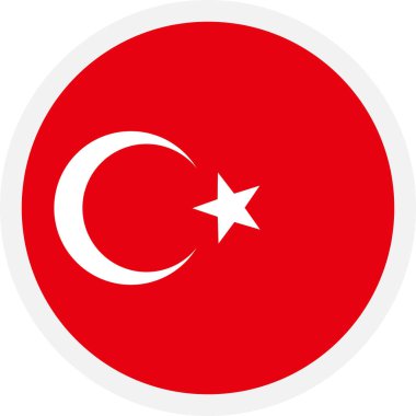 Hindi bayrağı. Şeffaf arkaplanda daire şeklinde düz bayrak simgesi. Mobil uygulamalar, UI ve web tasarımı için simge. EPS10