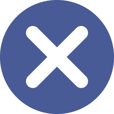 Simgeyi kapat ya da kaldır. Mobil uygulamalar, UI ve web tasarımı için düz mavi simge