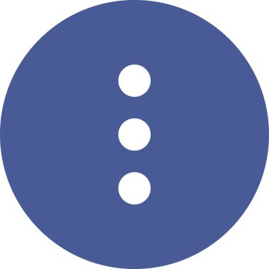 Menü simgesi. Mobil uygulamalar, UI ve web tasarımı için düz biçimli yuvarlak mavi simge