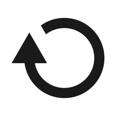 Tekrar ediyorum, doldurma ya da yenileme işareti. Beyaz arkaplanda vektör simgesi izole edildi