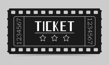 Klasik sinema bileti şablonu