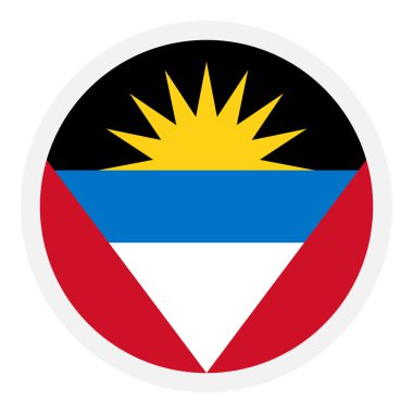 Saydam arkaplanda Antigua ve Barbuda vektör simgesi