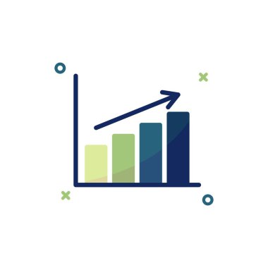 Grafik simgesi vektörü. Grafik ve grafik simgesi.