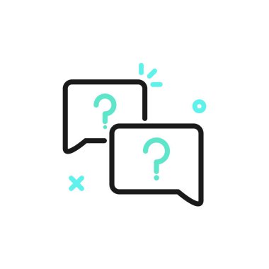 Soru ikonu. Simge illüstrasyonunu sor. 