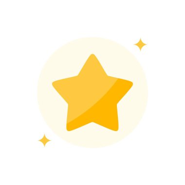 Yıldız simgesi vektörü. Simge vektörü. 