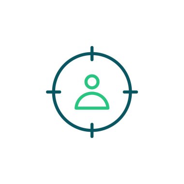 Hedef insan simgesi. Hedef simgesi. Profil simgesi.