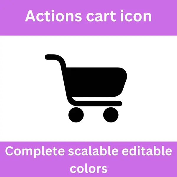 stock vector Actions cart icon complete editable color