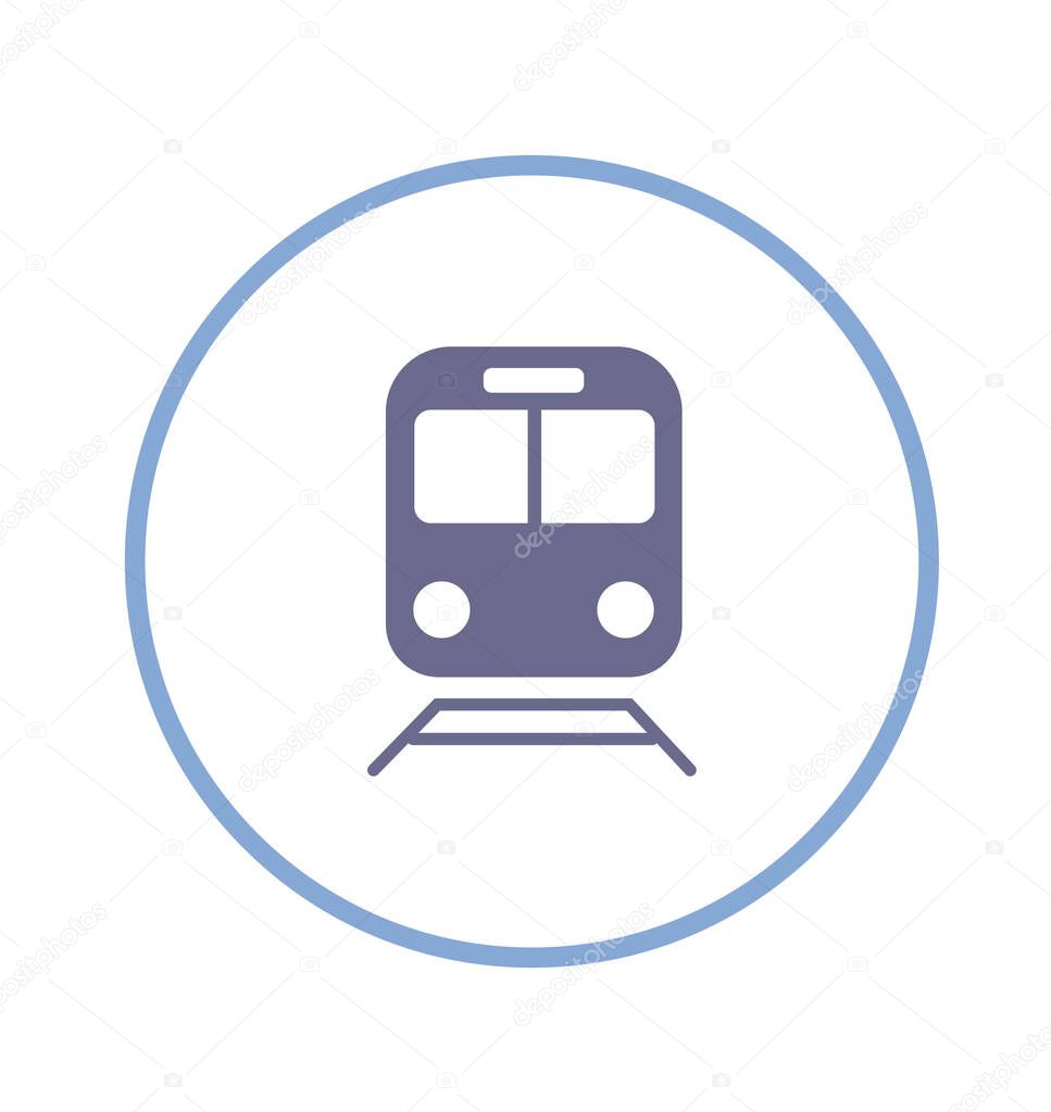 Train Logo Icon  Minimal Vector Illustration